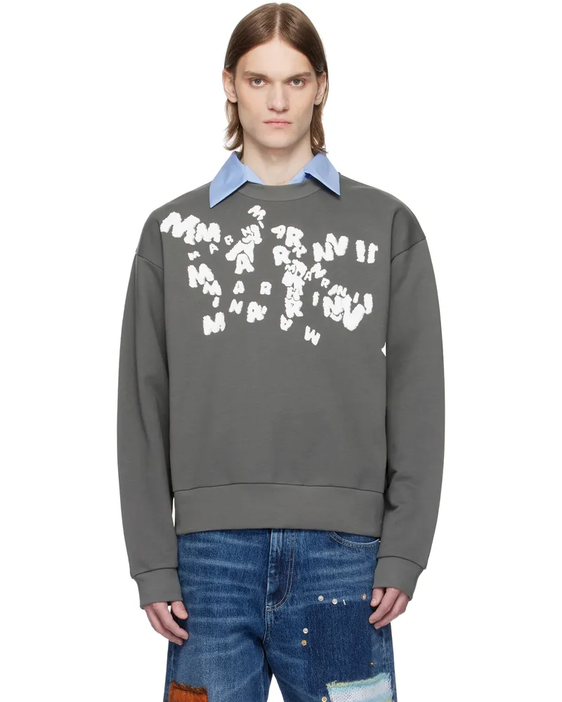 Marni Gray 'Marni' Caos Logo Sweatshirt Mcn62