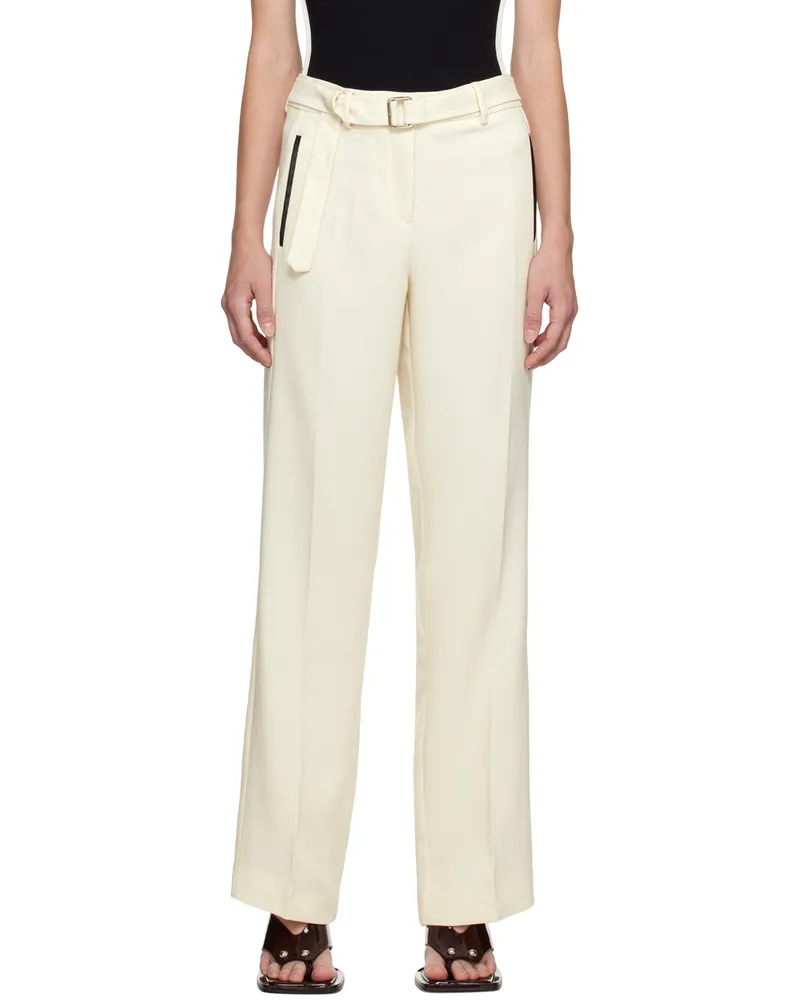 Paris Georgia Off-White Basil Trousers Cream