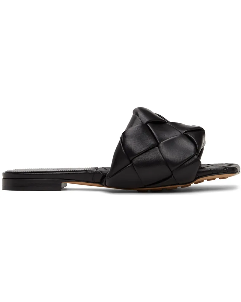 Bottega Veneta Black Intrecciato Lido Flat Sandals 1000