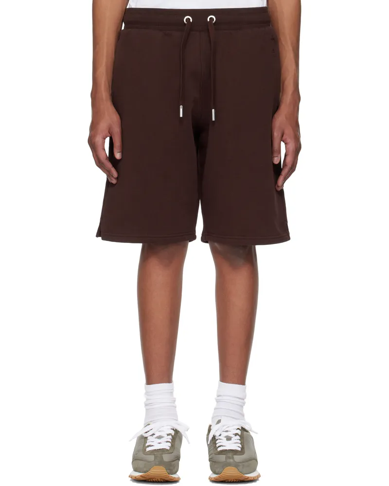 AMI Paris Burgundy Ami de Coeur Dye Shorts 633