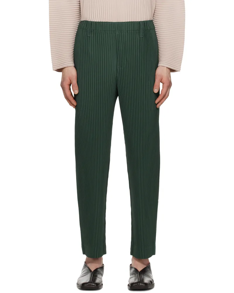 Issey Miyake Green Tailored Pleats 1 Trousers 68-evergreen