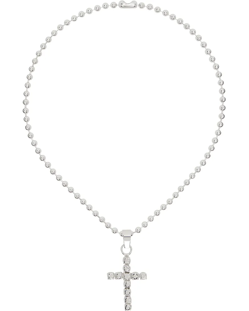 Martine Ali Stone Cross Necklace Silver