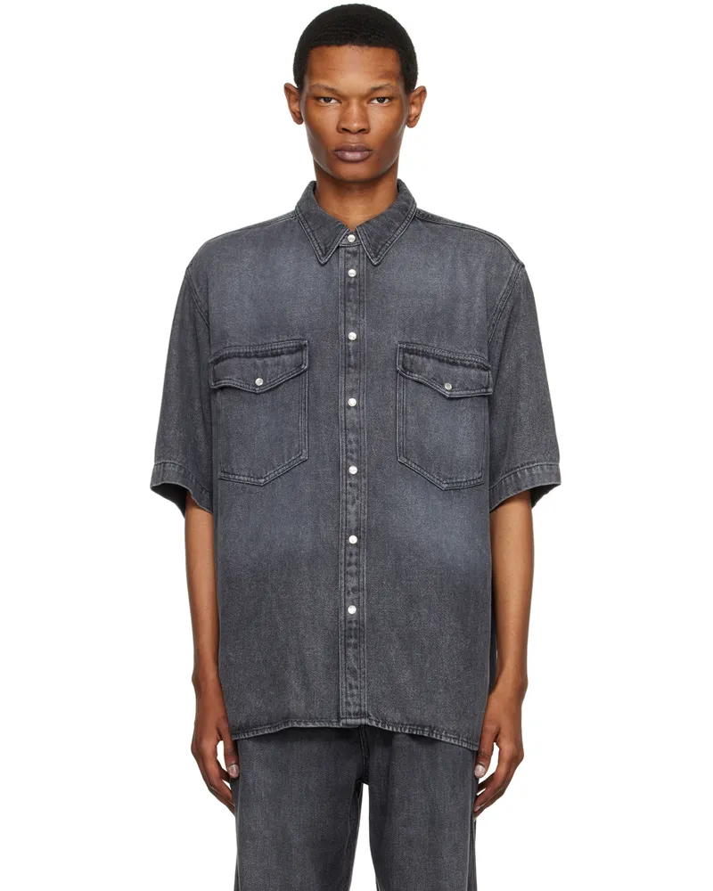 Isabel Marant Black Tigilin Denim Shirt 02gy