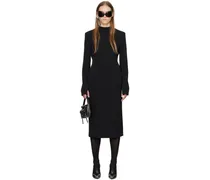 Black Tailored Midi Dress