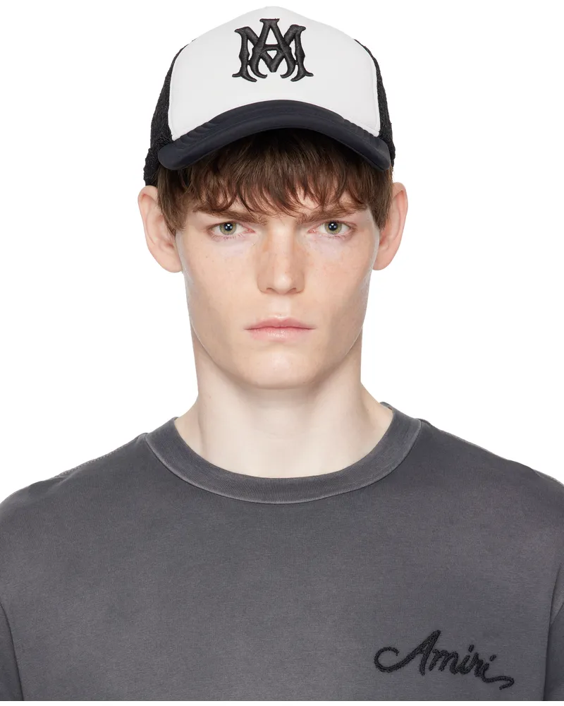 Amiri Black MA Two Tone Trucker Cap Black