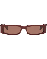 Gucci Burgundy Rectangular Frame Sunglasses Burgundy