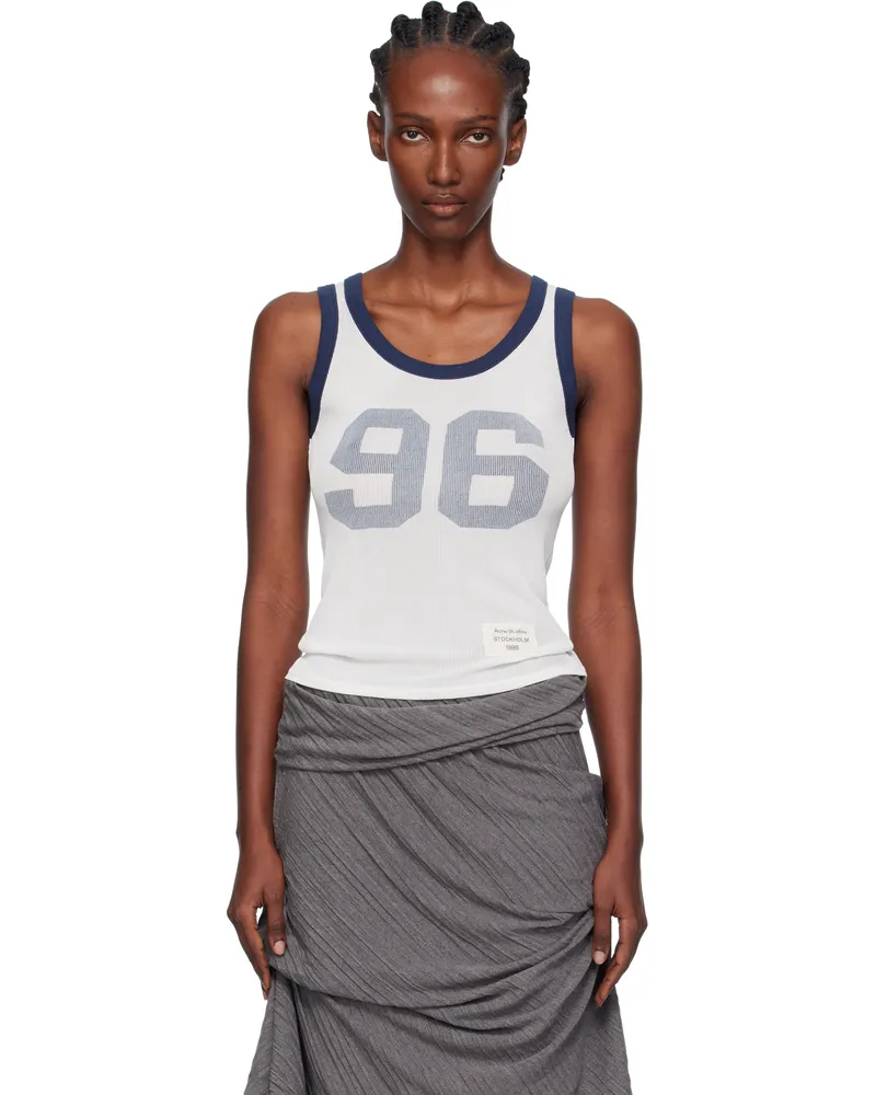 Acne Studios White Ribbed Tank Top Bl1