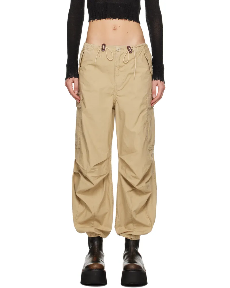 R13 Khaki Balloon Army Trousers Khaki