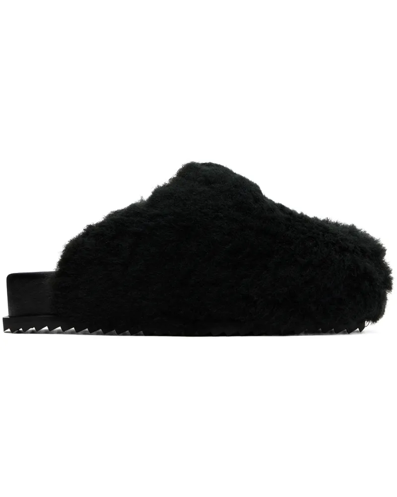 YUME YUME Black Truck Slides Furry