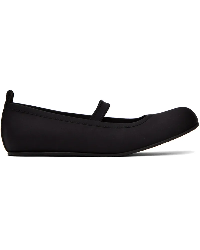 AMOMENTO Black Cutout Mary Jane Loafers Black