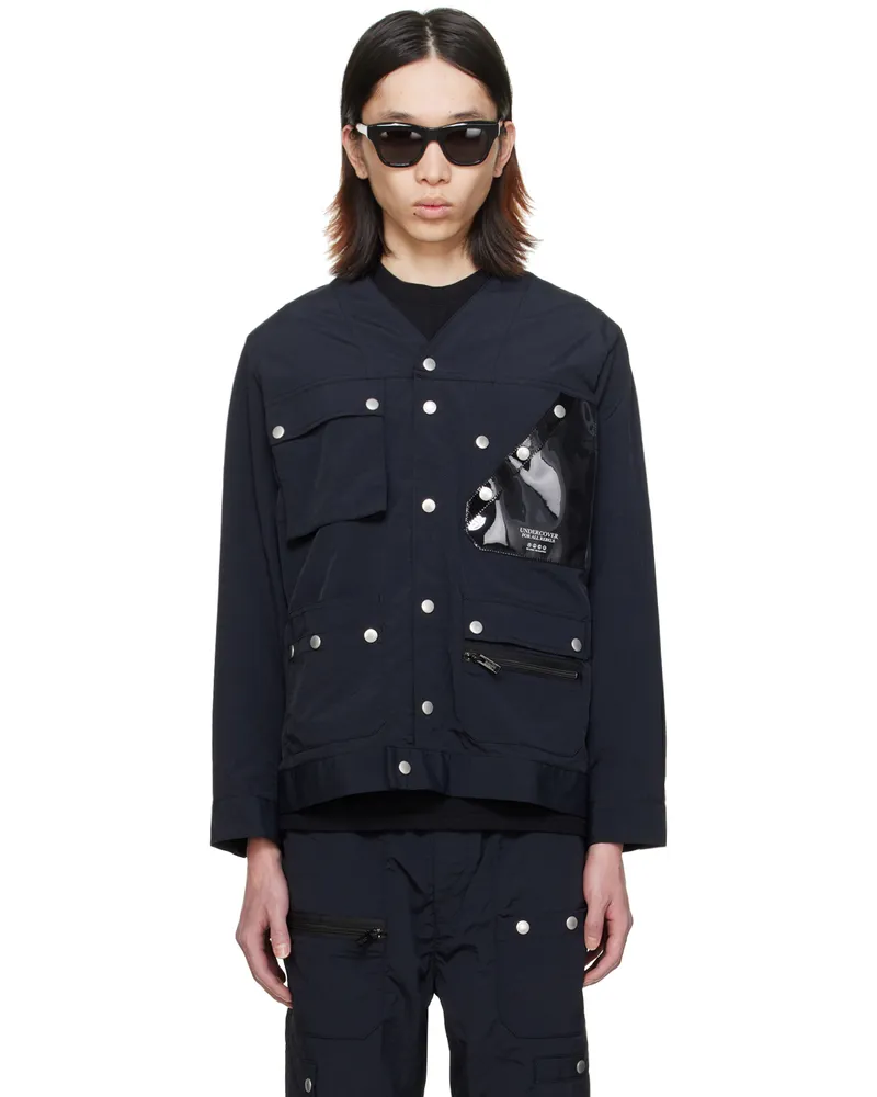 Undercover Black Press-Stud Jacket Black