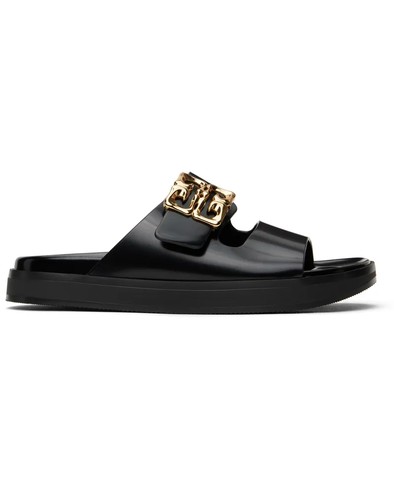 Givenchy Black 4G Liquid Flat Sandals 001-black