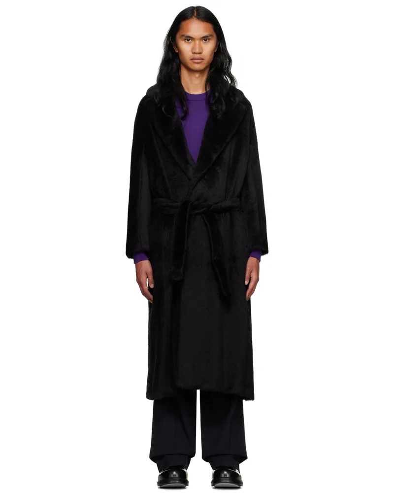Max Mara Black Oversized Coat 009
