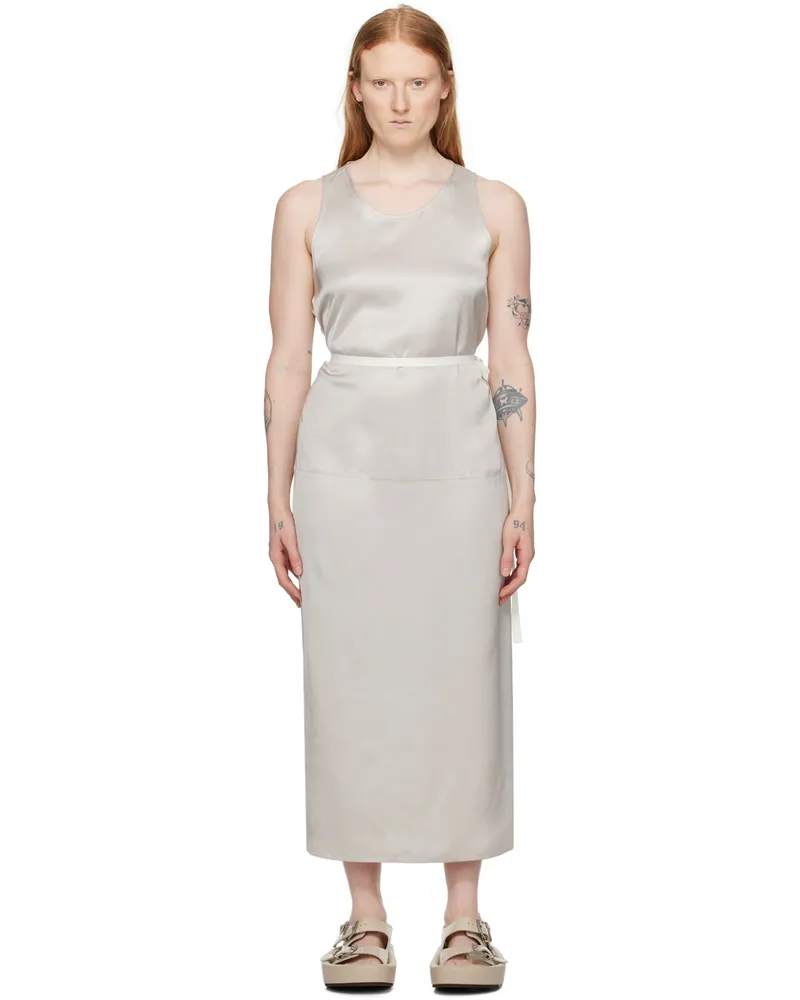 Maison Margiela Gray Vented Maxi Dress 801