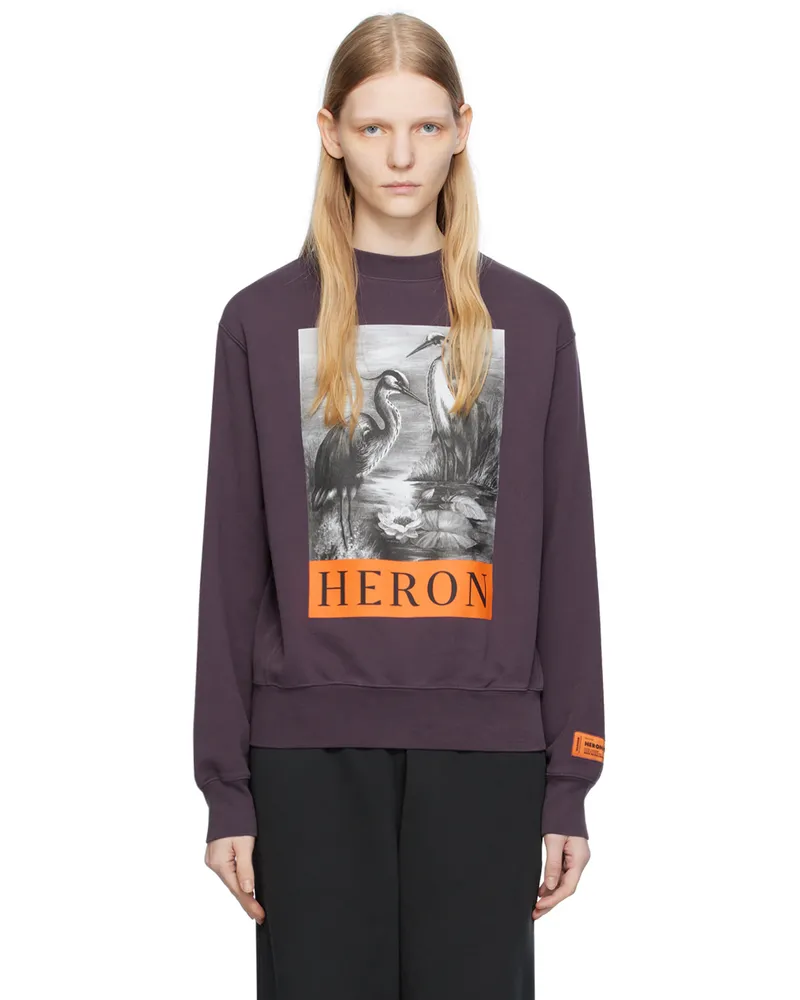 Heron Preston Purple Graphic Sweatshirt Purple