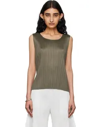 Issey Miyake Khaki Monthly Colors March Tank Top Khaki