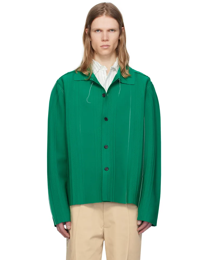 Camiel Fortgens Green Viscose Cardigan Green