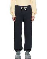 Jil Sander Navy Drawstring Sweatpants Midnight