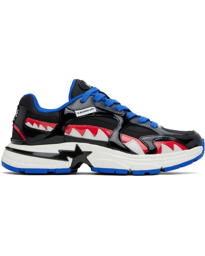 BAPE Black & Blue 'BAPE' Shark STA #3 Sneakers Blk-black