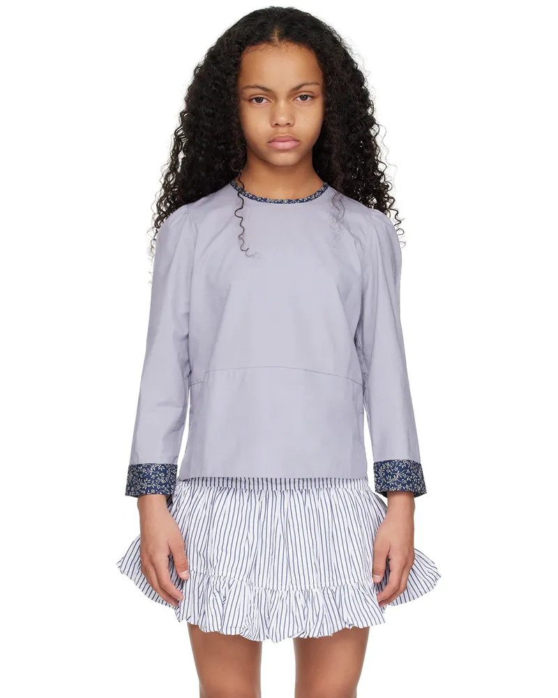 Caramel Baby & Child Kids Blue Osprey Blouse Slate