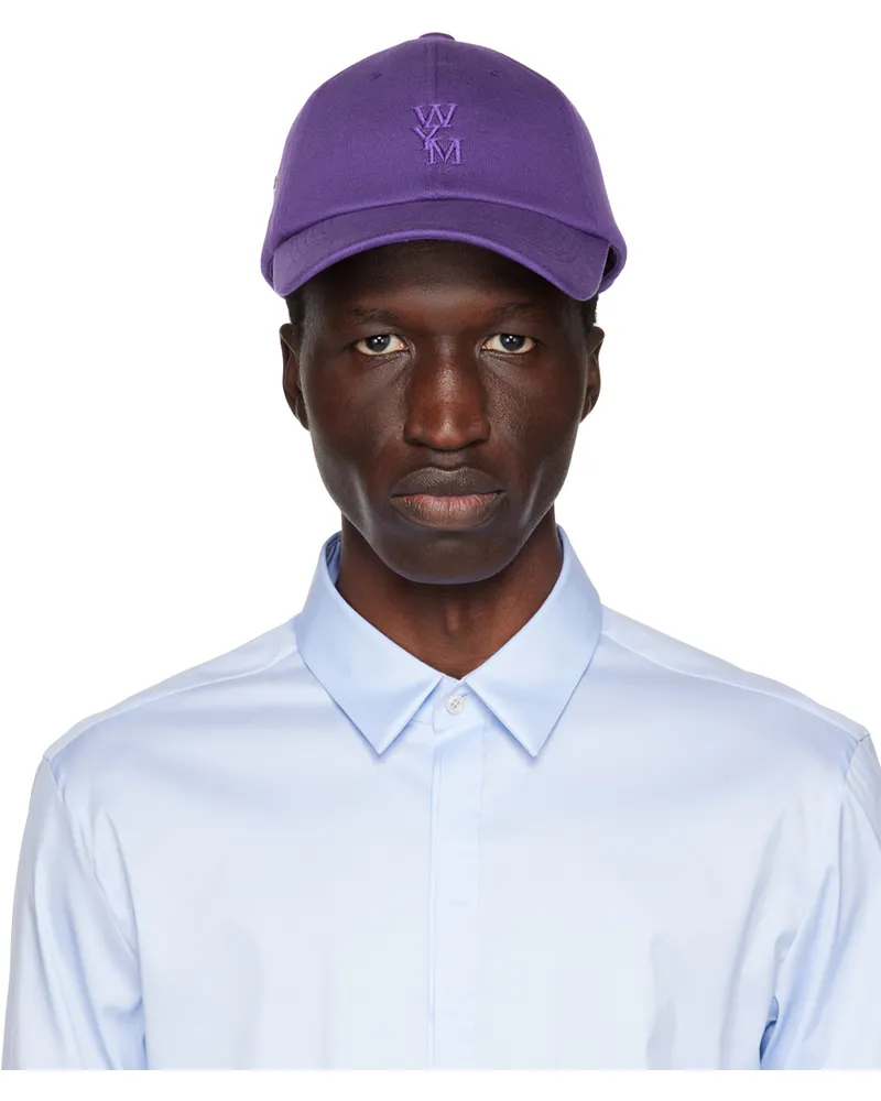 Wooyoungmi Purple Embroidered Cap Violet