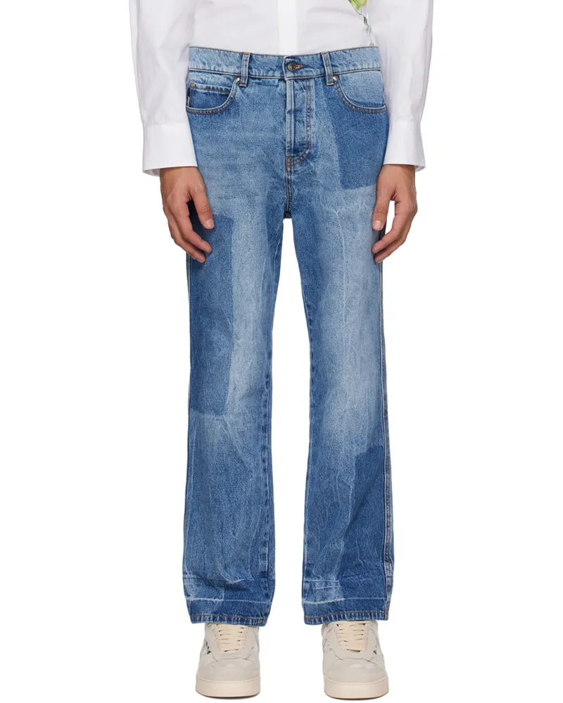 MSGM Blue Reserve Patchwork Jeans 88