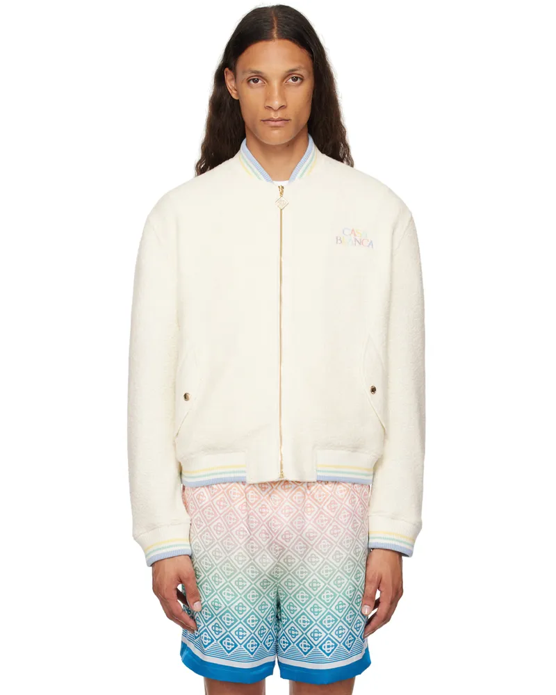 Casablanca Paris Off-White Maison Pastelle Bomber Jacket Maison