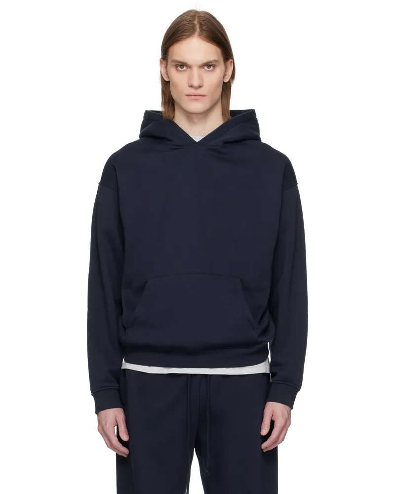 SKIMS Navy Fleece Lounge Relaxed Hoodie Navy