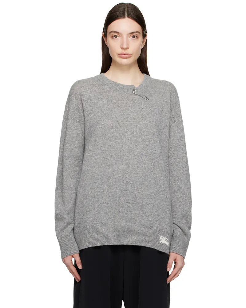 Burberry Gray Safety Pin Sweater Light