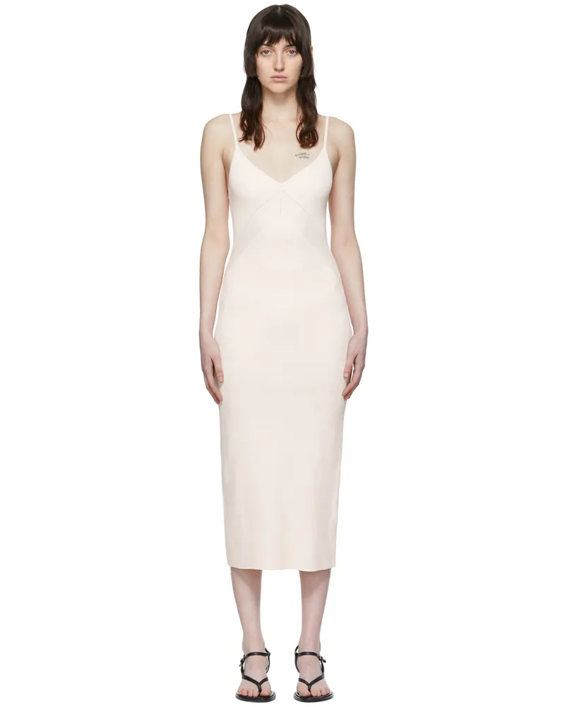 Rag & Bone Off-White Viscose Midi Dress Ivory