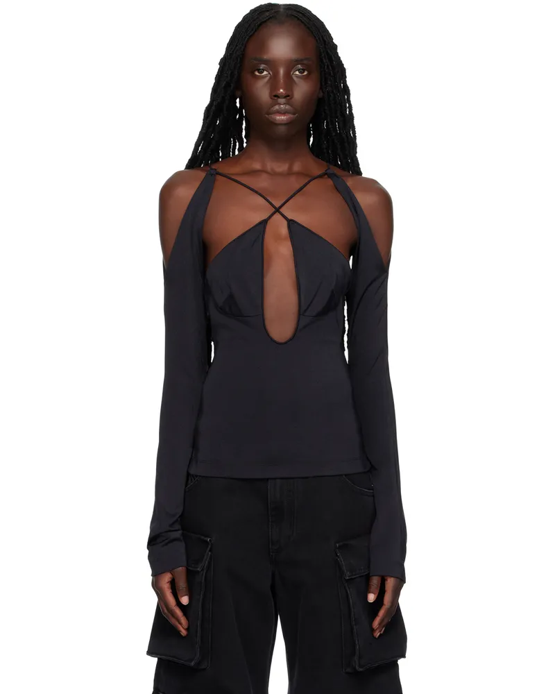 ATTICO Black Zane Blouse 100