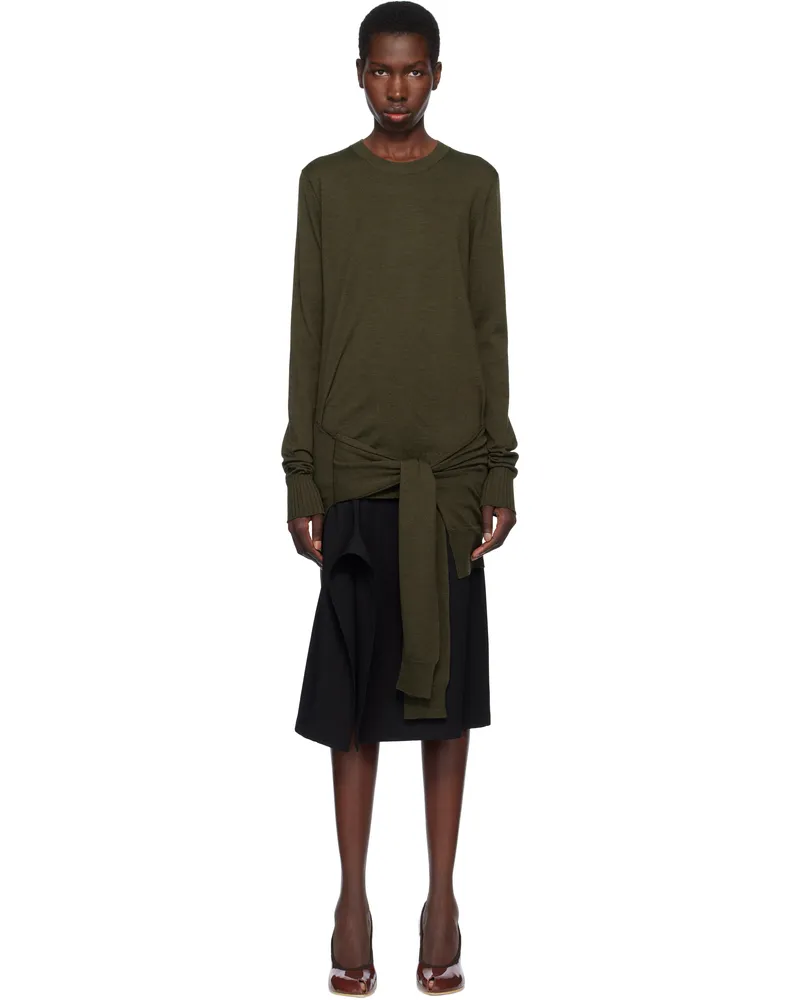 Stella McCartney Khaki Mixed Wool Sweater 3032