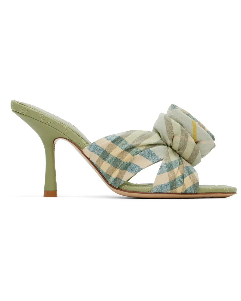 Burberry Green Mews Rose Heeled Sandals Breeze