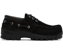 Black Vibram Sole Boat Shoes