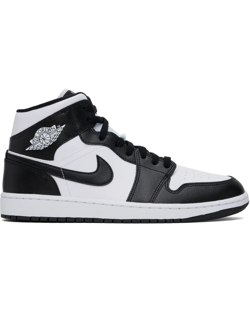 Nike Black & White Air Jordan 1 Mid Sneakers White