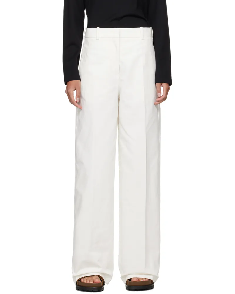 Jil Sander White Layered Trousers 100