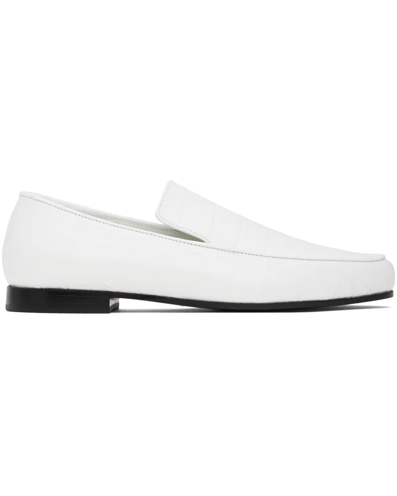 Totême White 'The Croco Oval' Loafers 047