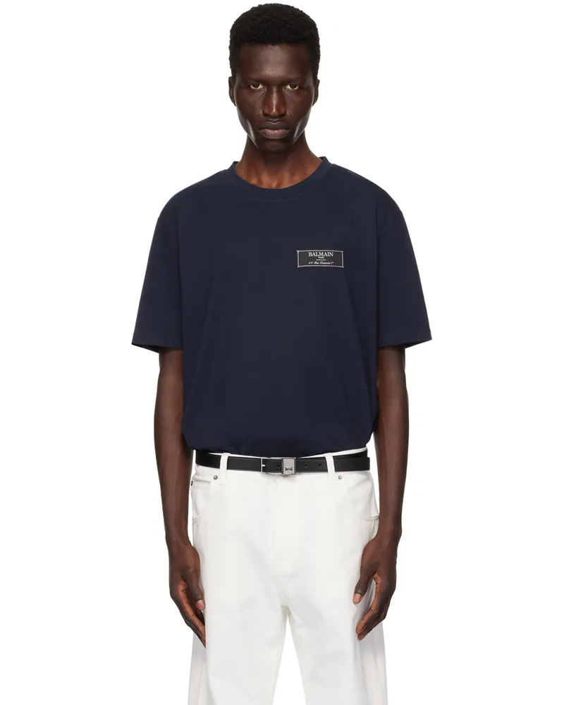 Balmain Navy 'Pierre Balmain' T-Shirt 6ub