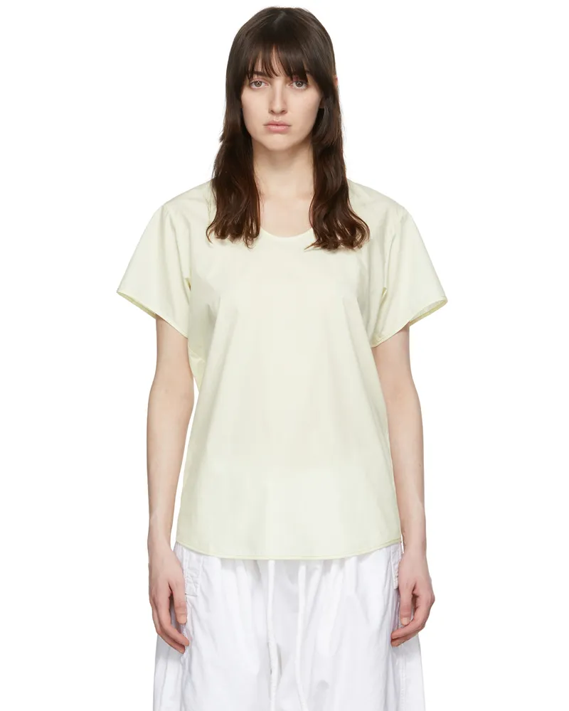 Christophe Lemaire Yellow Cotton T-Shirt 500
