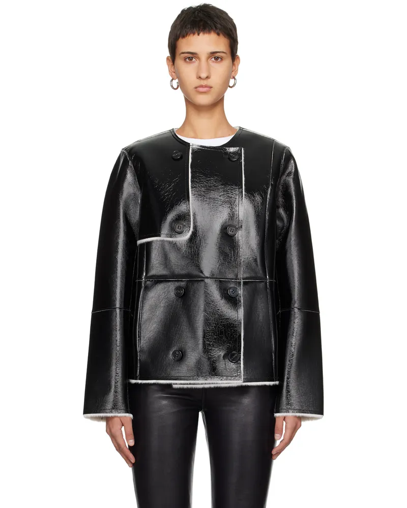 STAND Black Lara Faux-Leather Jacket 89900