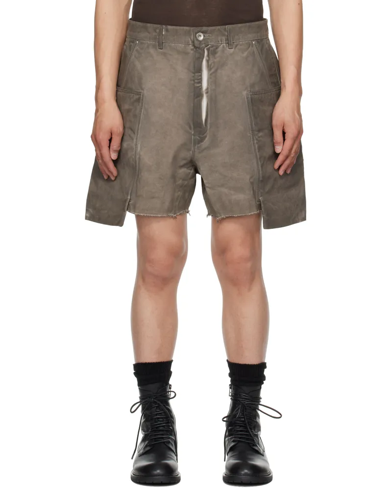 DRKSHDW by Rick Owens Gray Hollywood Stefan Cargo Shorts 34