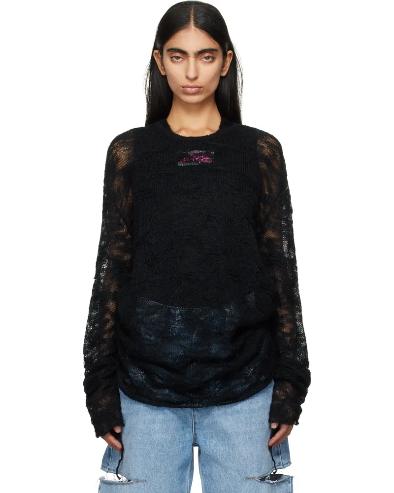 Maison Margiela Black Sheer Sweater 900
