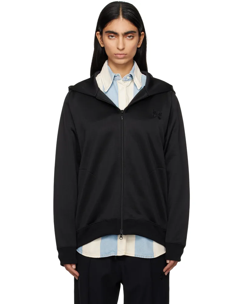 NEEDLES Black Zipped Hoodie C-black