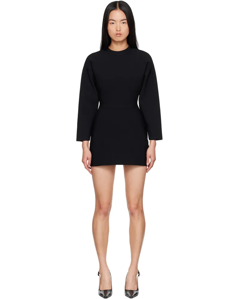 WARDROBE.NYC Black Rosie Huntington-Whiteley Edition RHW Power Knit Minidress Black