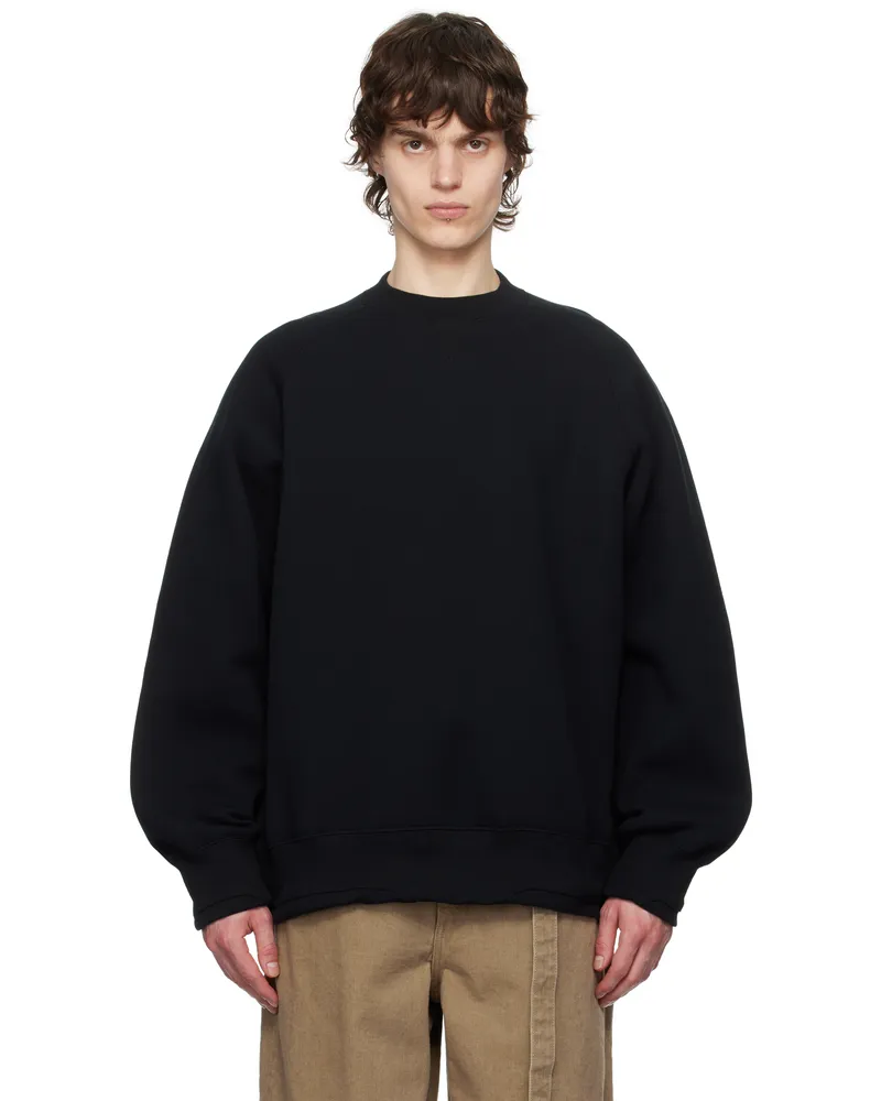 Sacai Black Sponge Sweat Pullover Sweatshirt 001
