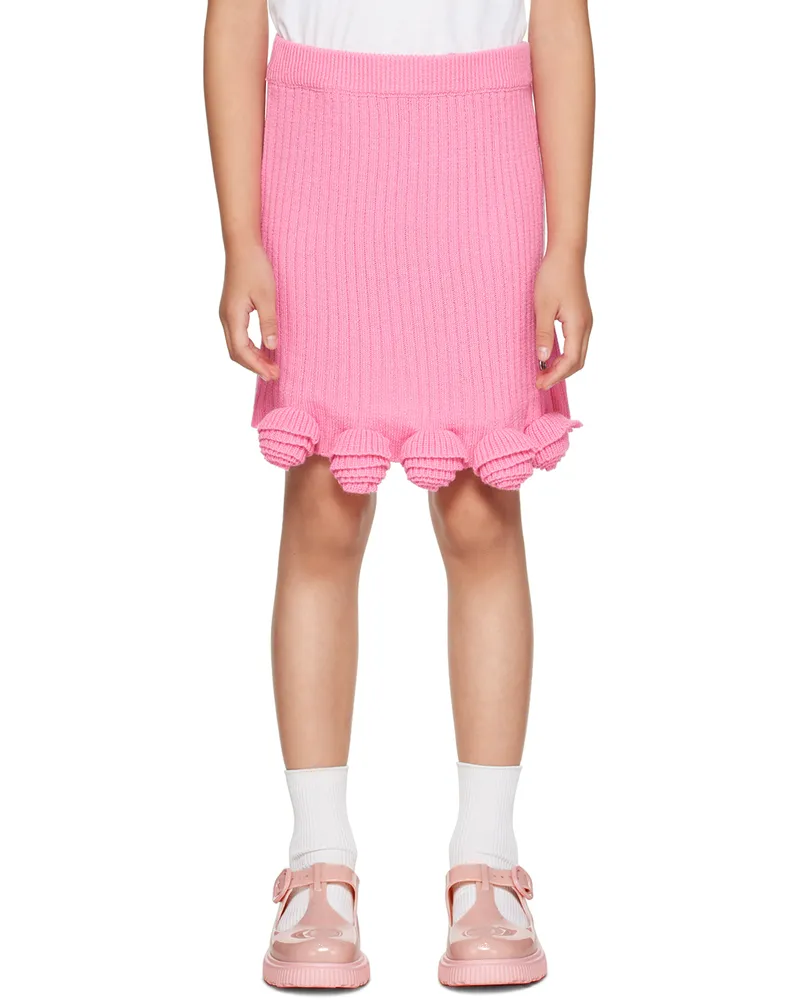 Blumarine Kids Pink Floral Skirt Pink