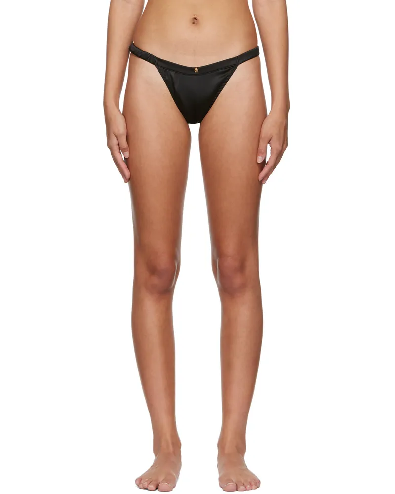 Versace Black Medusa Thong 1b000