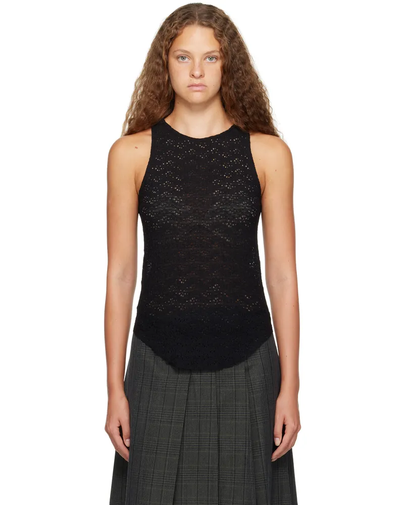 Song For The Mute Black Crewneck Tank Top Black