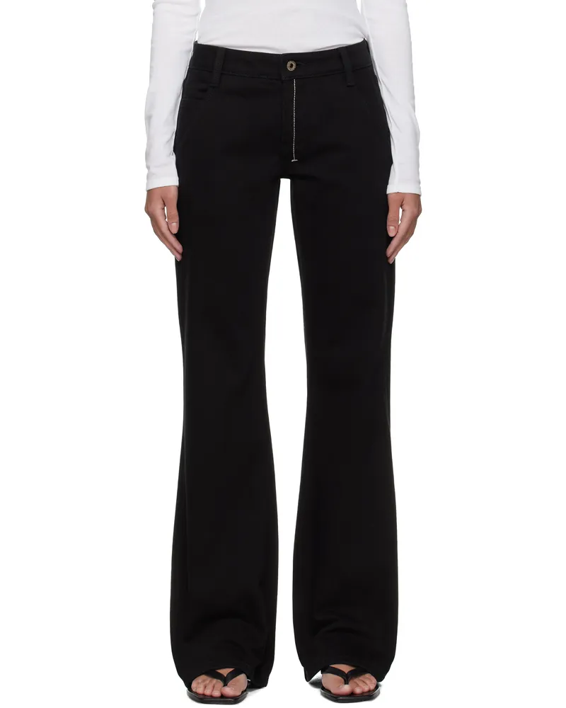 Fax Copy Express Black '000' Slim Flared Jeans Black