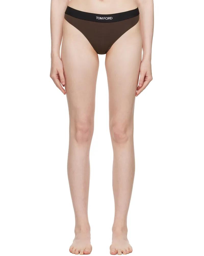 Tom Ford Brown Modal Signature Thong Kb915